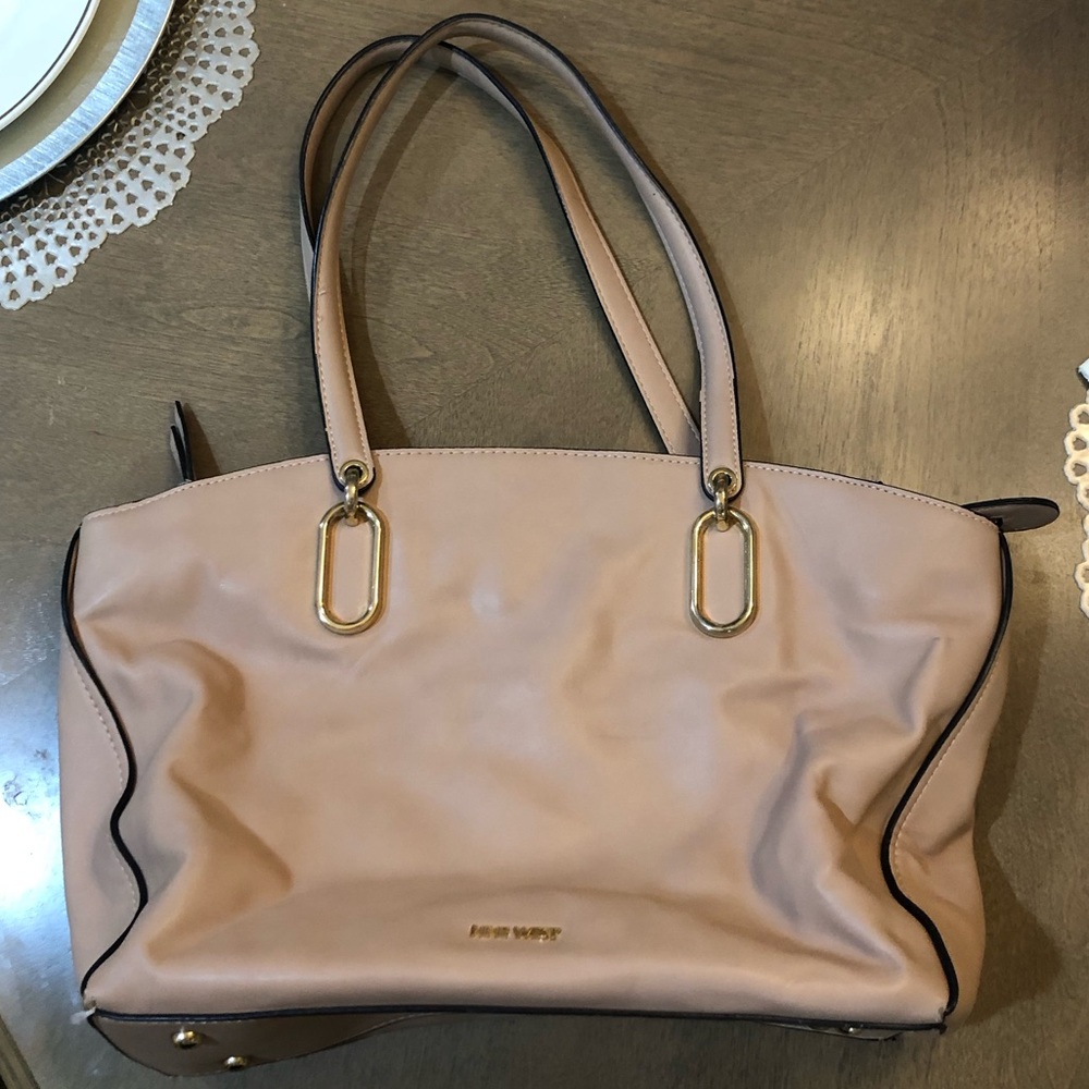 Nine West Neutral Blush Taupe Beige Shoulder Handbag Purse